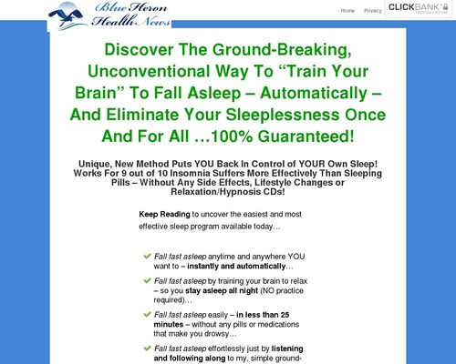 Natural Insomnia Program - Blue Heron Health News